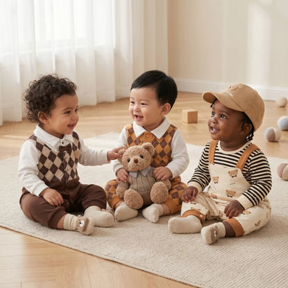 Teddy Baby Gift Set in Keepsake Suitcase