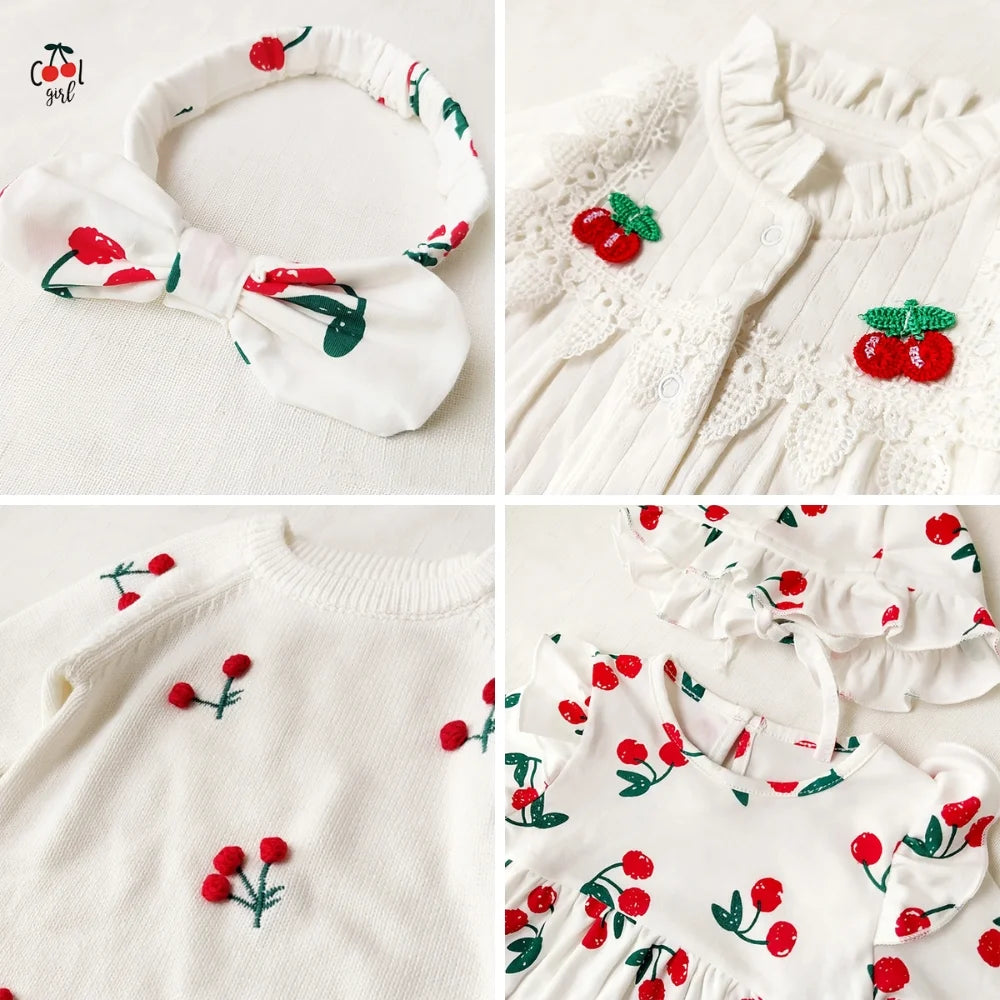 Cherry Baby Gift Set in Keepsake Suitcase