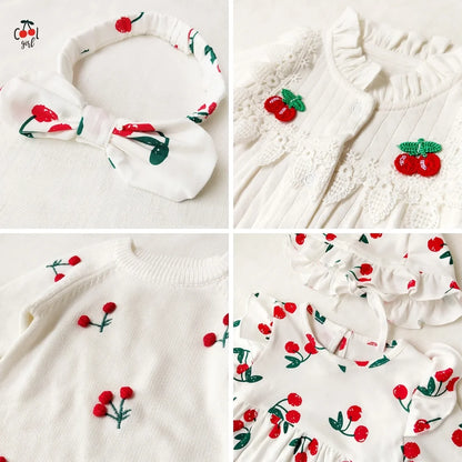 Cherry Baby Gift Set in Keepsake Suitcase