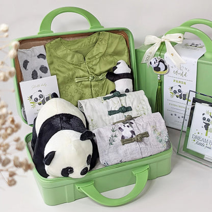 Panda Baby Gift Set in Keepsake Suitcase