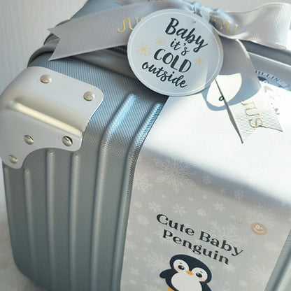 Penguin Baby Gift Set in Keepsake Suitcase