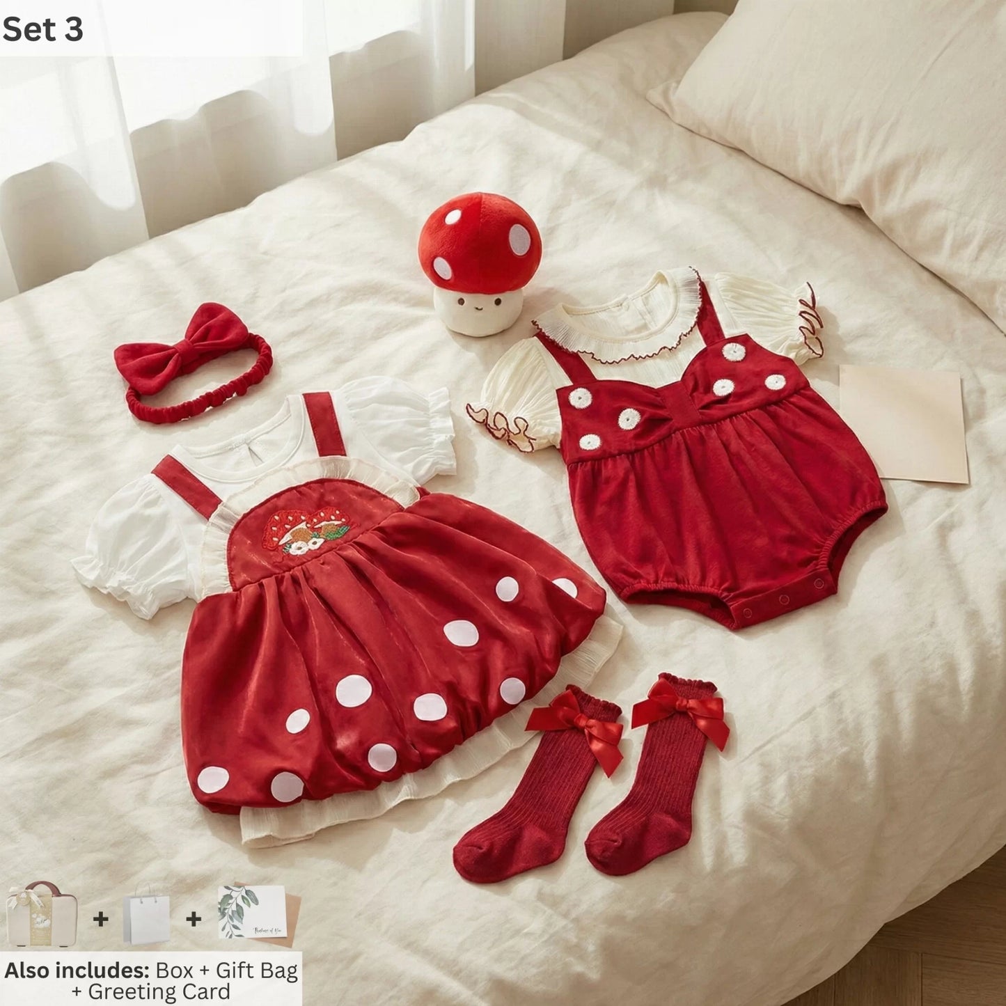 Red Cap Baby Gift Set in Keepsake Suitcase