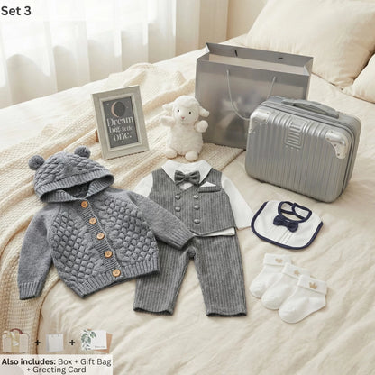 Fluffy Baby Gift Set in Keepsake Suitcase