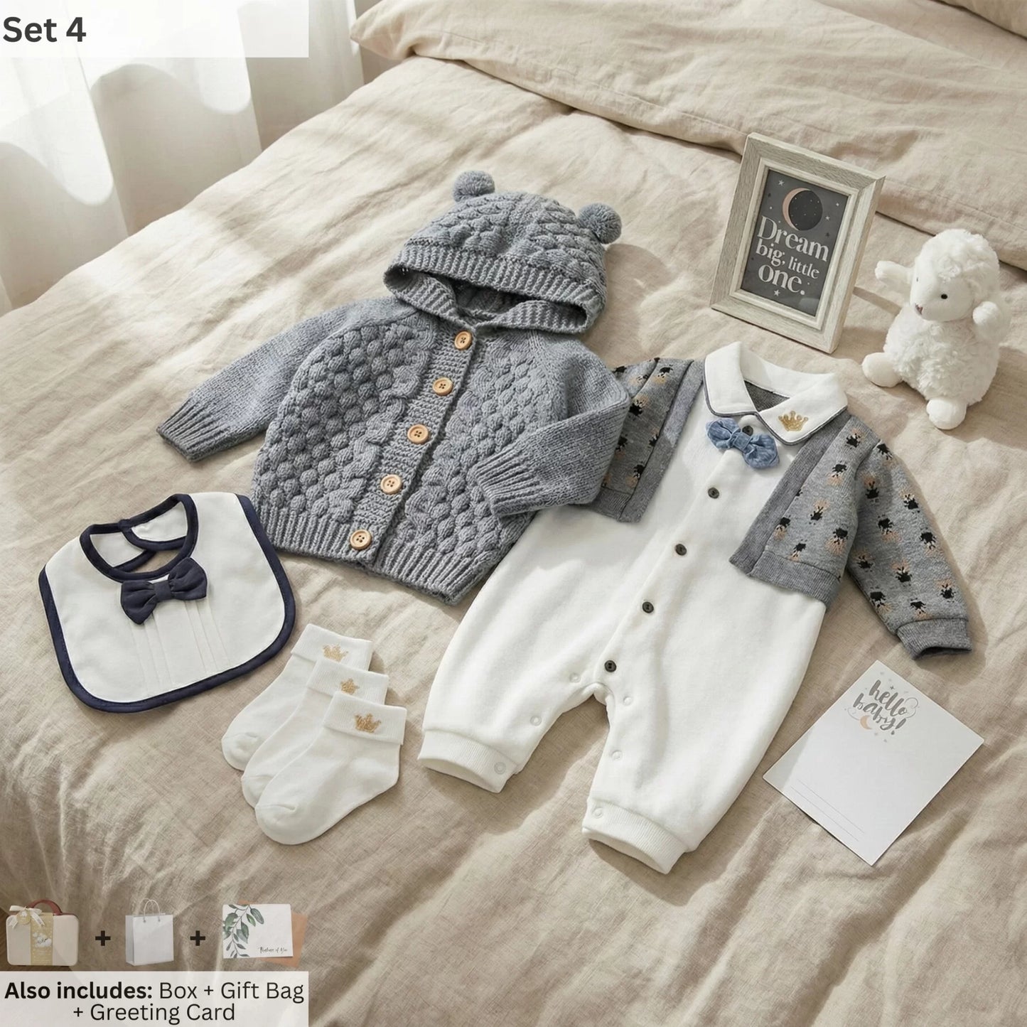 Fluffy Baby Gift Set in Keepsake Suitcase