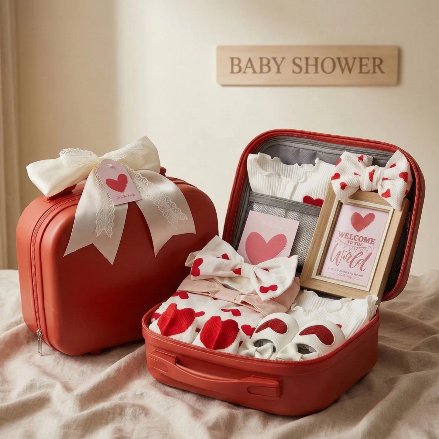 Loving Baby Gift Set in Keepsake Suitcase