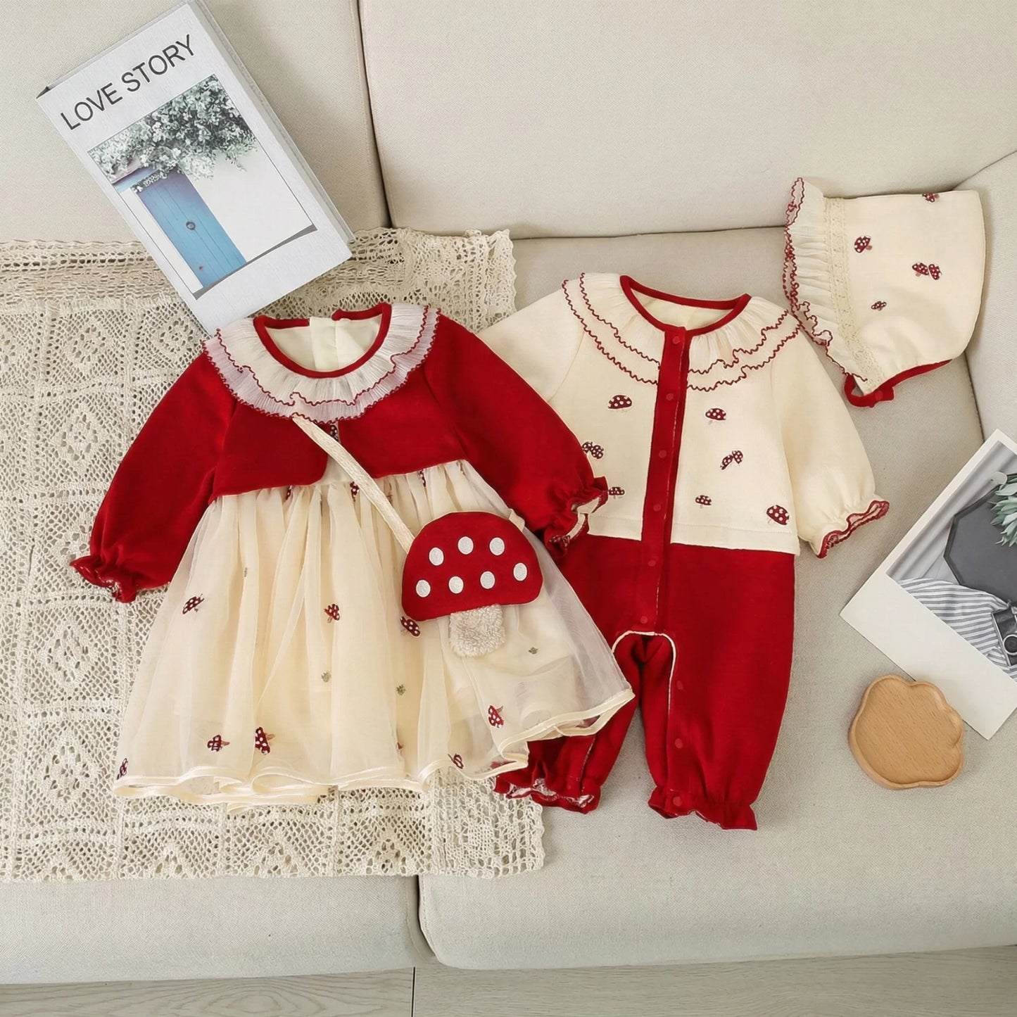 Red Cap Baby Gift Set in Keepsake Suitcase