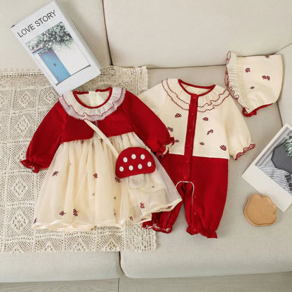 Red Cap Baby Gift Set in Keepsake Suitcase