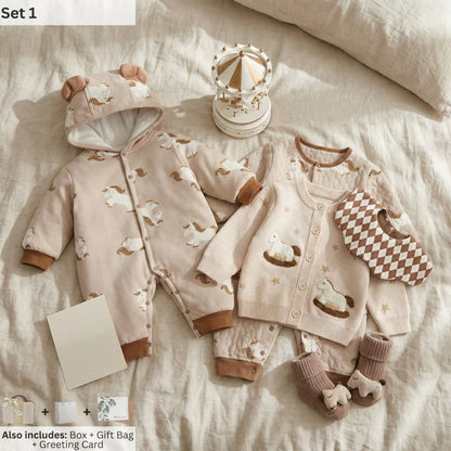 Carousel Baby Gift Set in Keepsake Suitcase