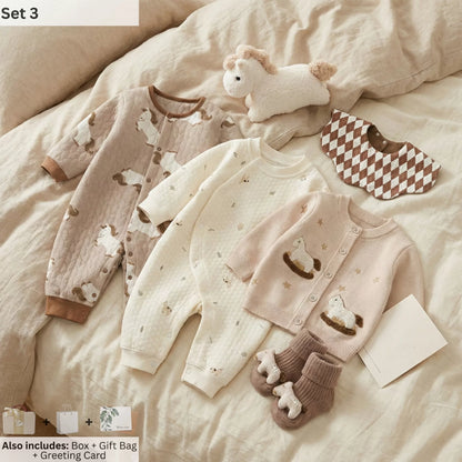 Carousel Baby Gift Set in Keepsake Suitcase