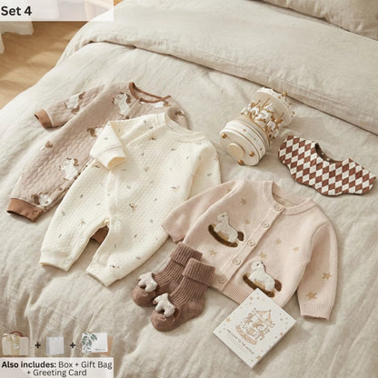 Carousel Baby Gift Set in Keepsake Suitcase