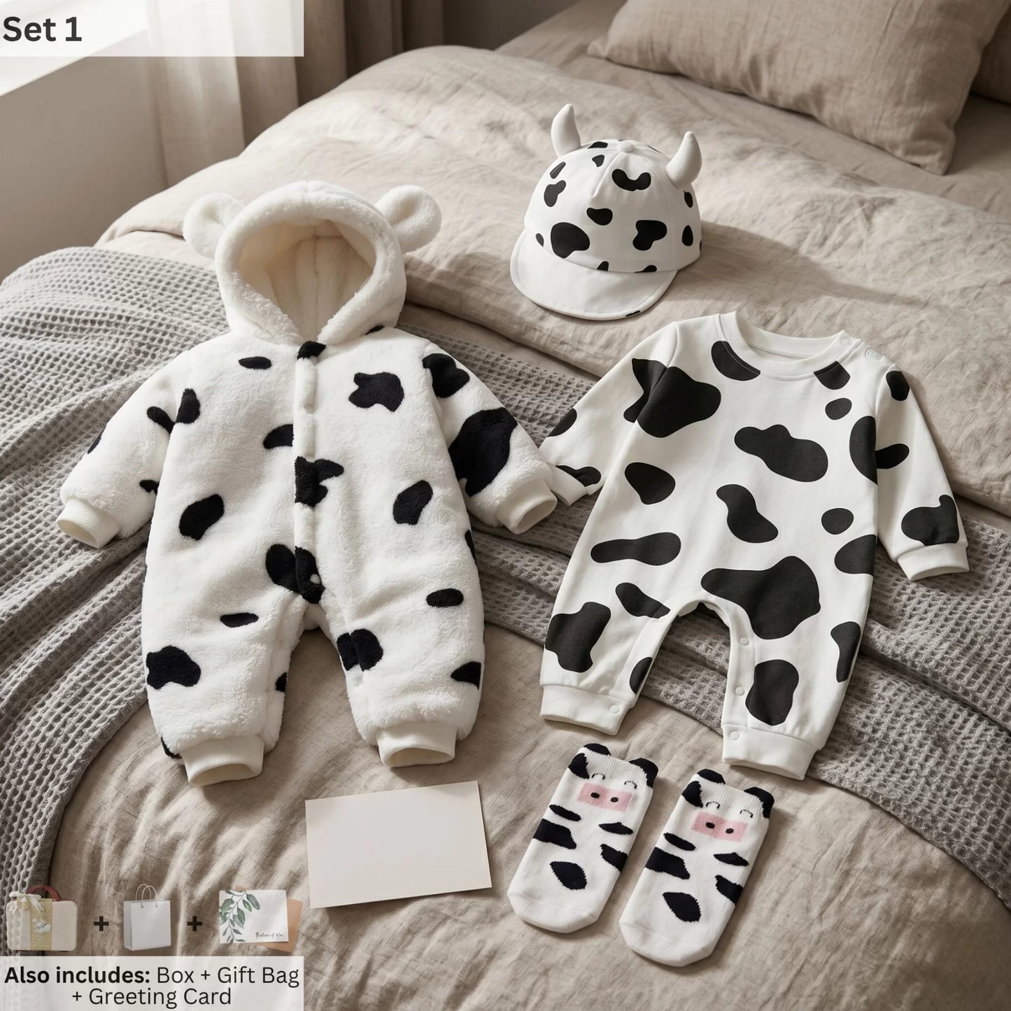Holy Cow Baby Gift Set in Keepsake Suitcase