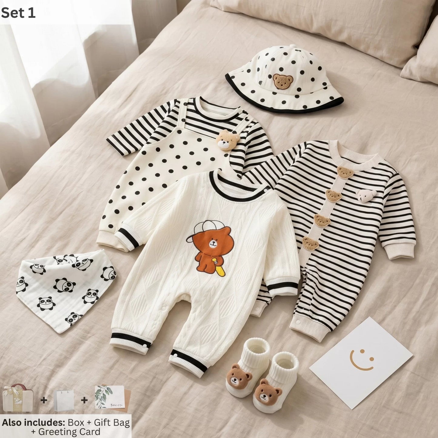 Mr. Bear Baby Gift Set in Keepsake Suitcase