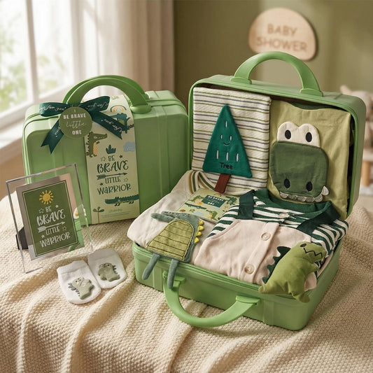 Croco Baby Gift Set in Keepsake Suitcase