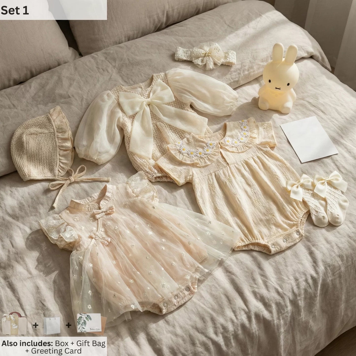 Bunny Baby Gift Set in Keepsake Suitcase