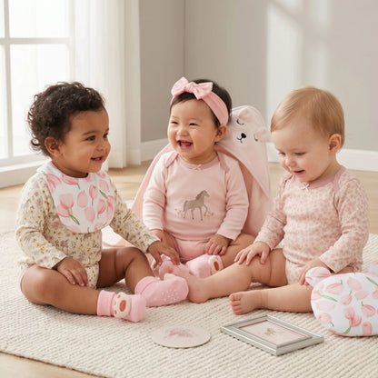 Equestrian Cars Baby Gift Set in Keepsake Suitcase