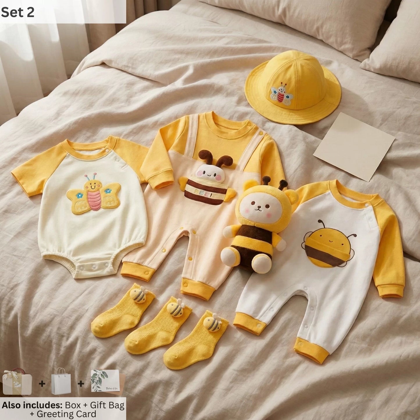 Honey Bee Baby Gift Set in Keepsake Suitcase