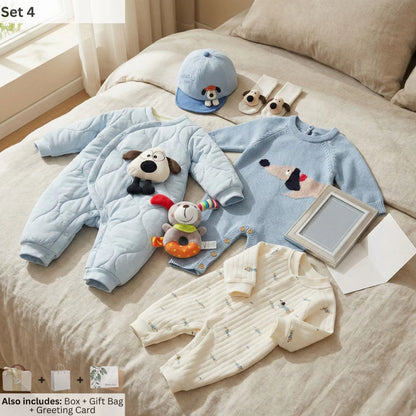 Puppy Baby Gift Set in Keepsake Suitcase