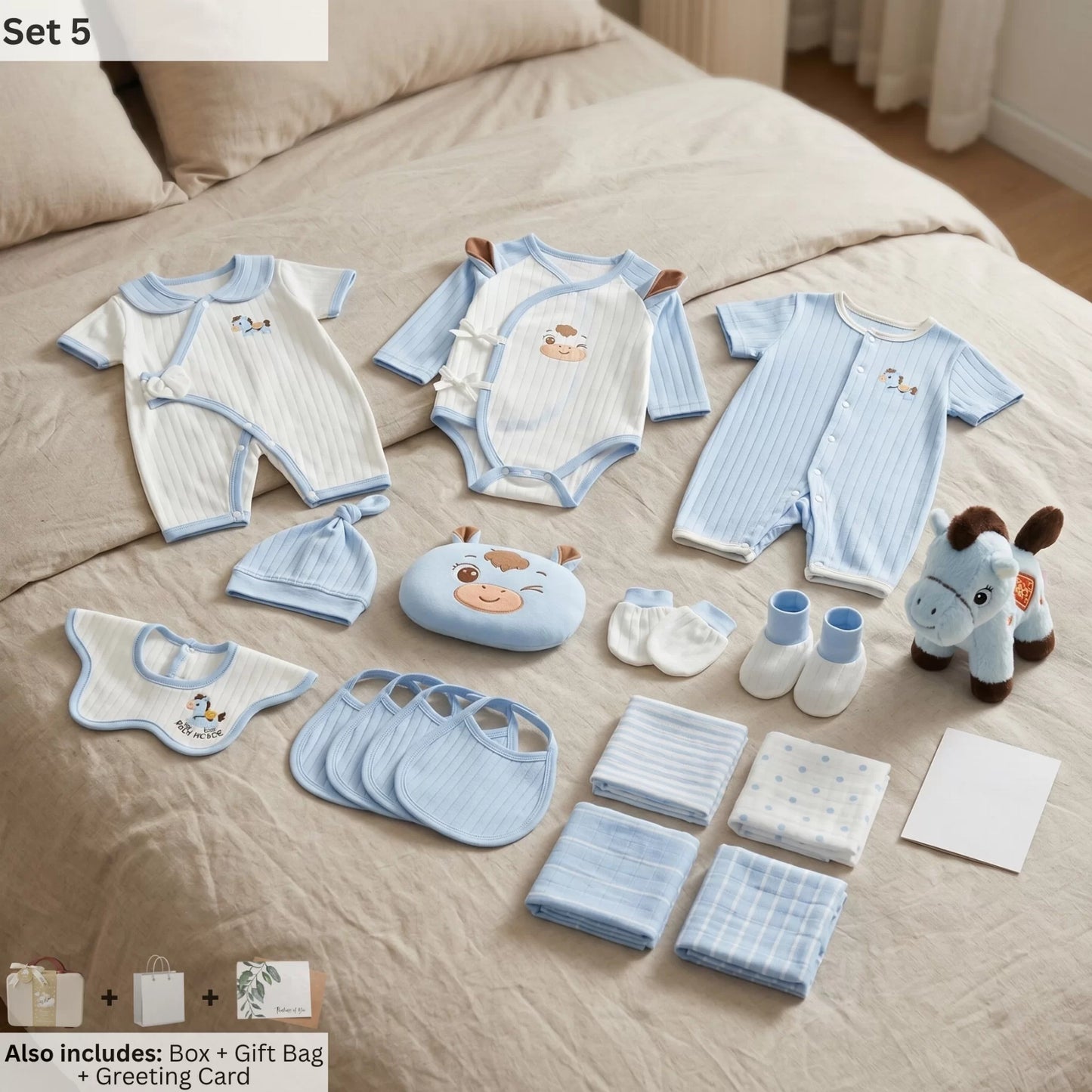Horse Baby Gift Set in Keepsake Suitcase