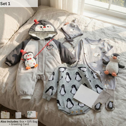 Penguin Baby Gift Set in Keepsake Suitcase