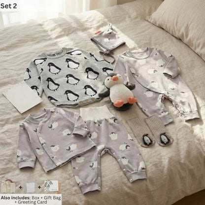 Penguin Baby Gift Set in Keepsake Suitcase