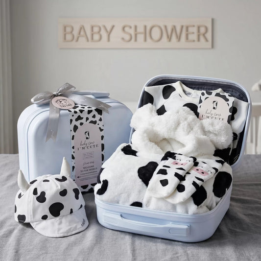 Holy Cow Baby Gift Set in Keepsake Suitcase