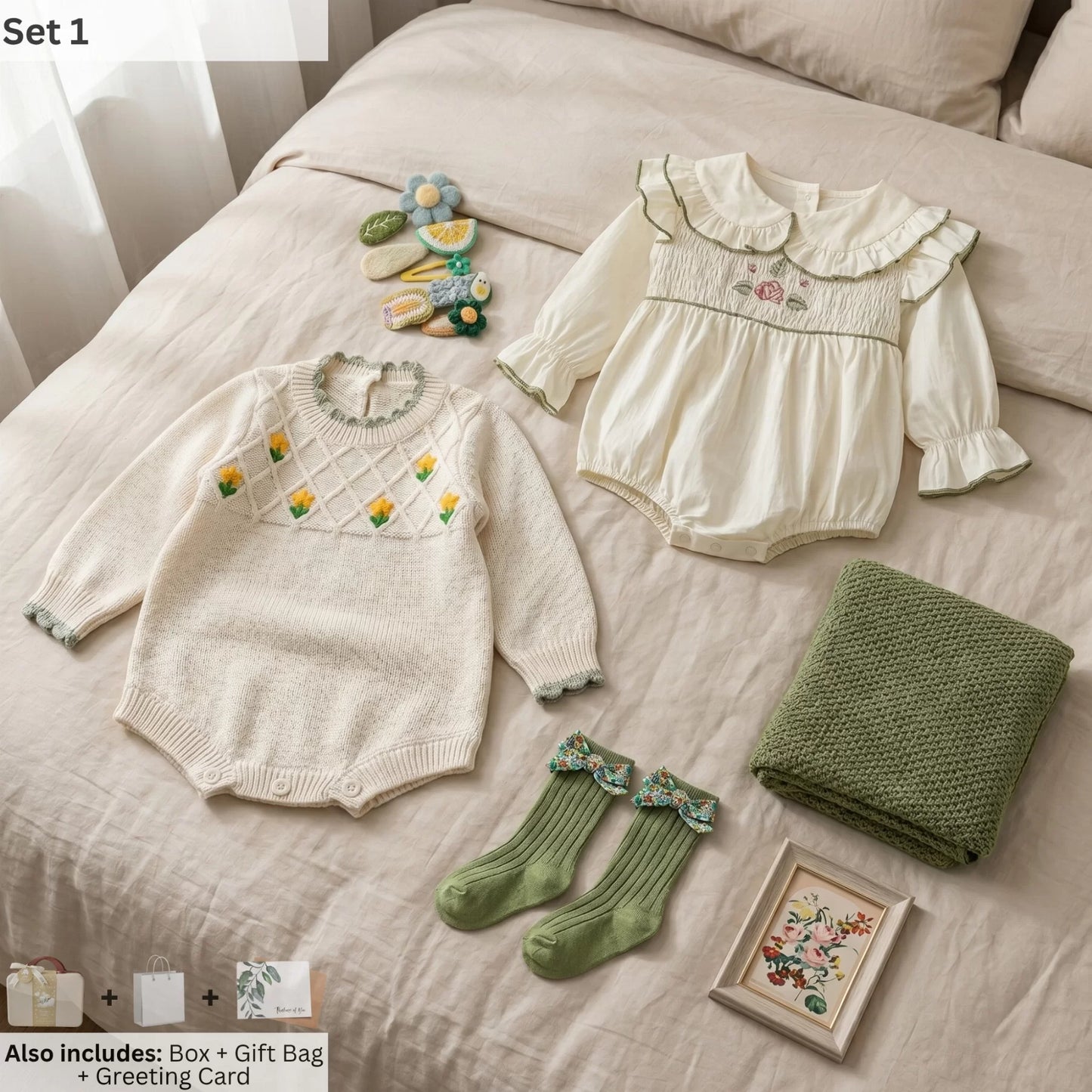 Gardener Baby Gift Set in Keepsake Suitcase