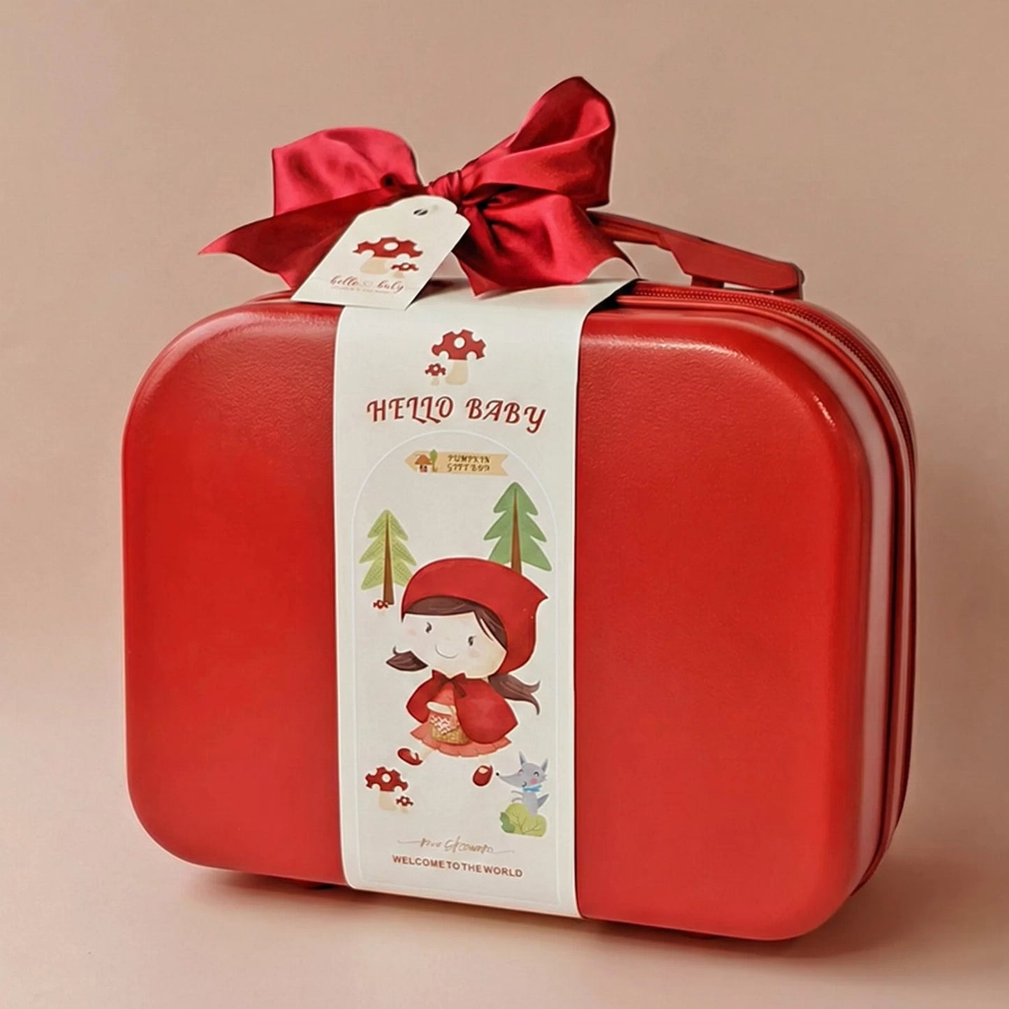 Red Cap Baby Gift Set in Keepsake Suitcase