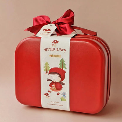Red Cap Baby Gift Set in Keepsake Suitcase