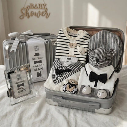 New Man Baby Gift Set in Keepsake Suitcase