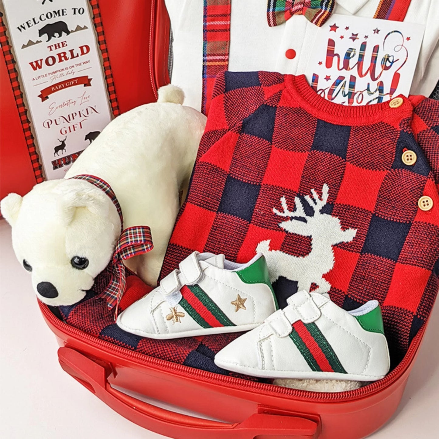 Carnaval Baby Gift Set in Keepsake Suitcase