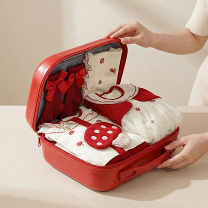 Red Cap Baby Gift Set in Keepsake Suitcase