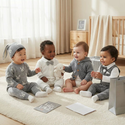 Fluffy Baby Gift Set in Keepsake Suitcase