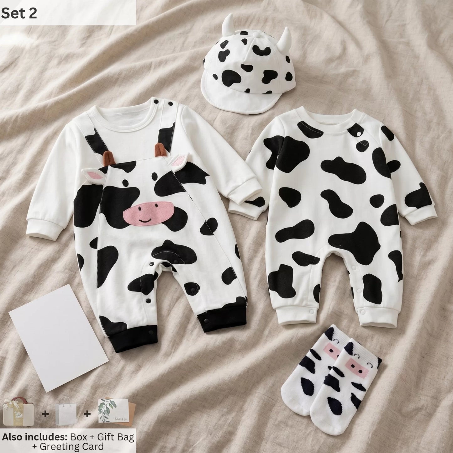 Holy Cow Baby Gift Set in Keepsake Suitcase