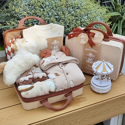 Carousel Baby Gift Set in Keepsake Suitcase