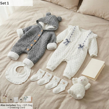 Fluffy Baby Gift Set in Keepsake Suitcase