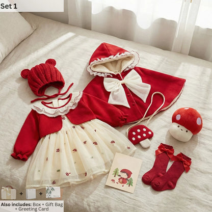 Red Cap Baby Gift Set in Keepsake Suitcase