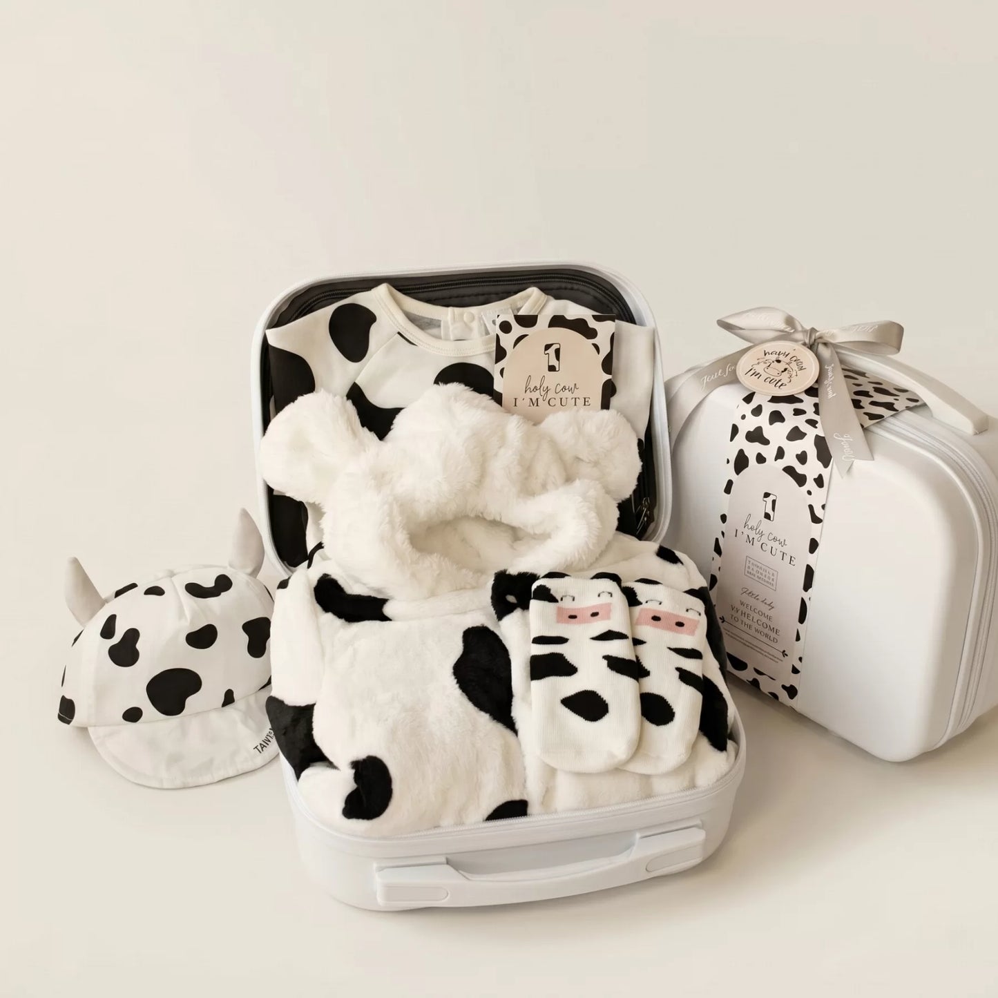 Holy Cow Baby Gift Set in Keepsake Suitcase