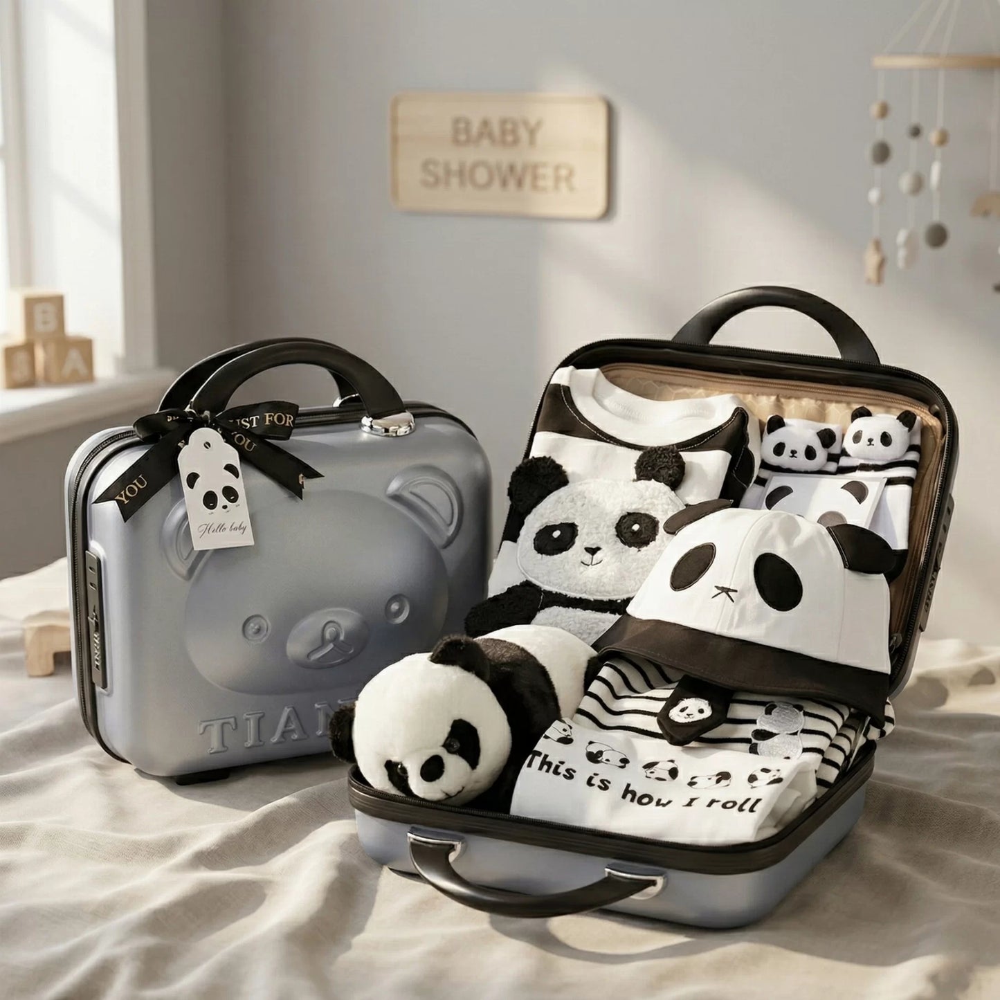 Pandaria Baby Gift Set in Keepsake Suitcase