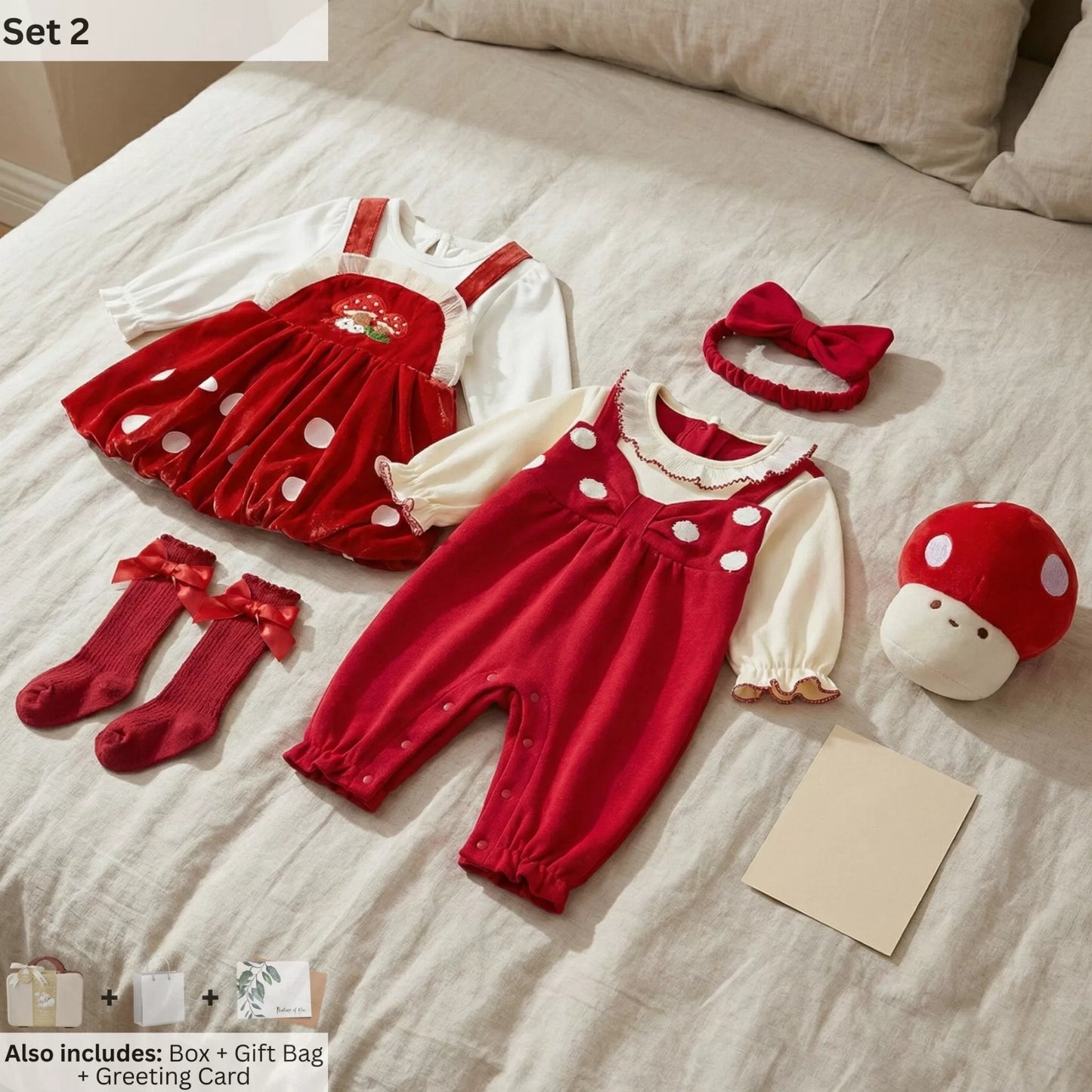 Red Cap Baby Gift Set in Keepsake Suitcase