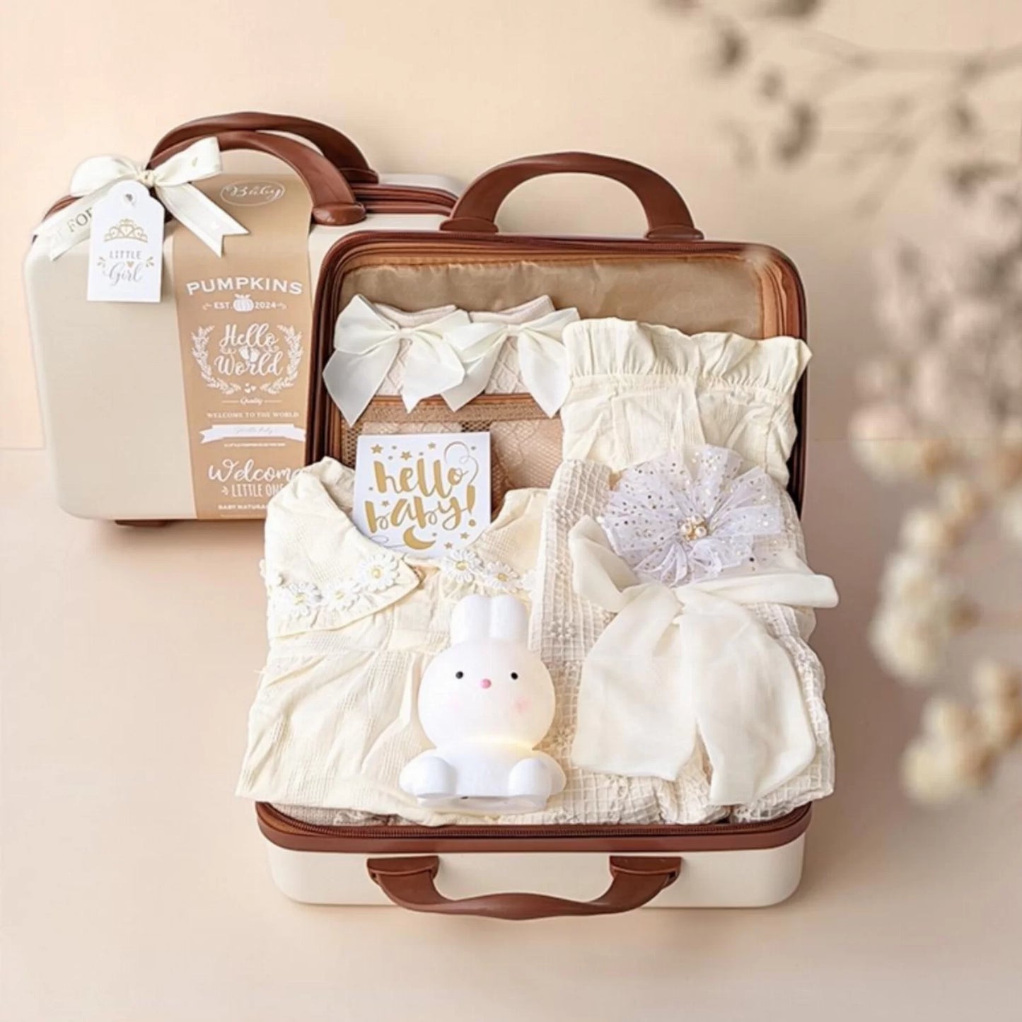 Bunny Baby Gift Set in Keepsake Suitcase