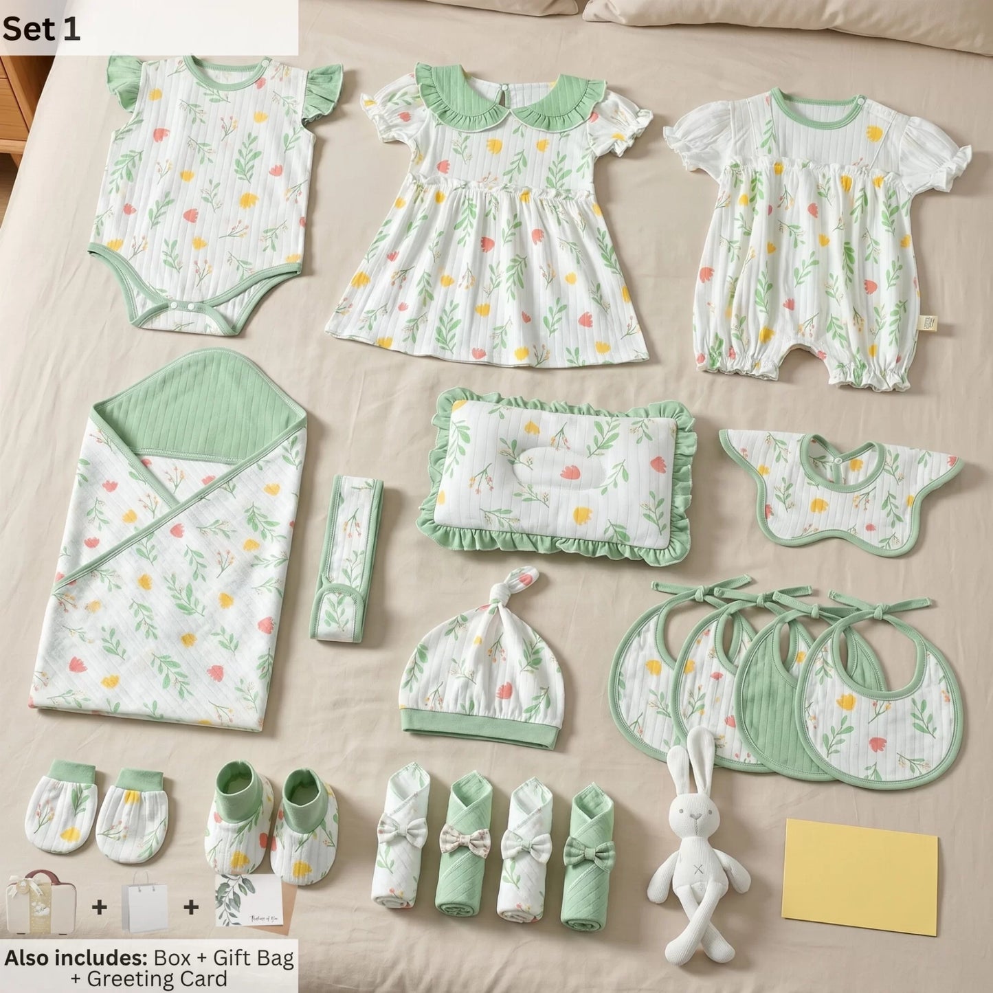 Conejo Baby Gift Set in Keepsake Suitcase
