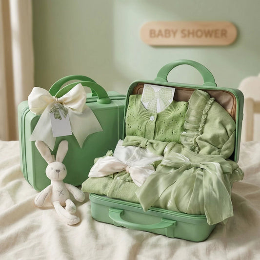 Green Fairy Baby Gift Set in Keepsake Suitcase