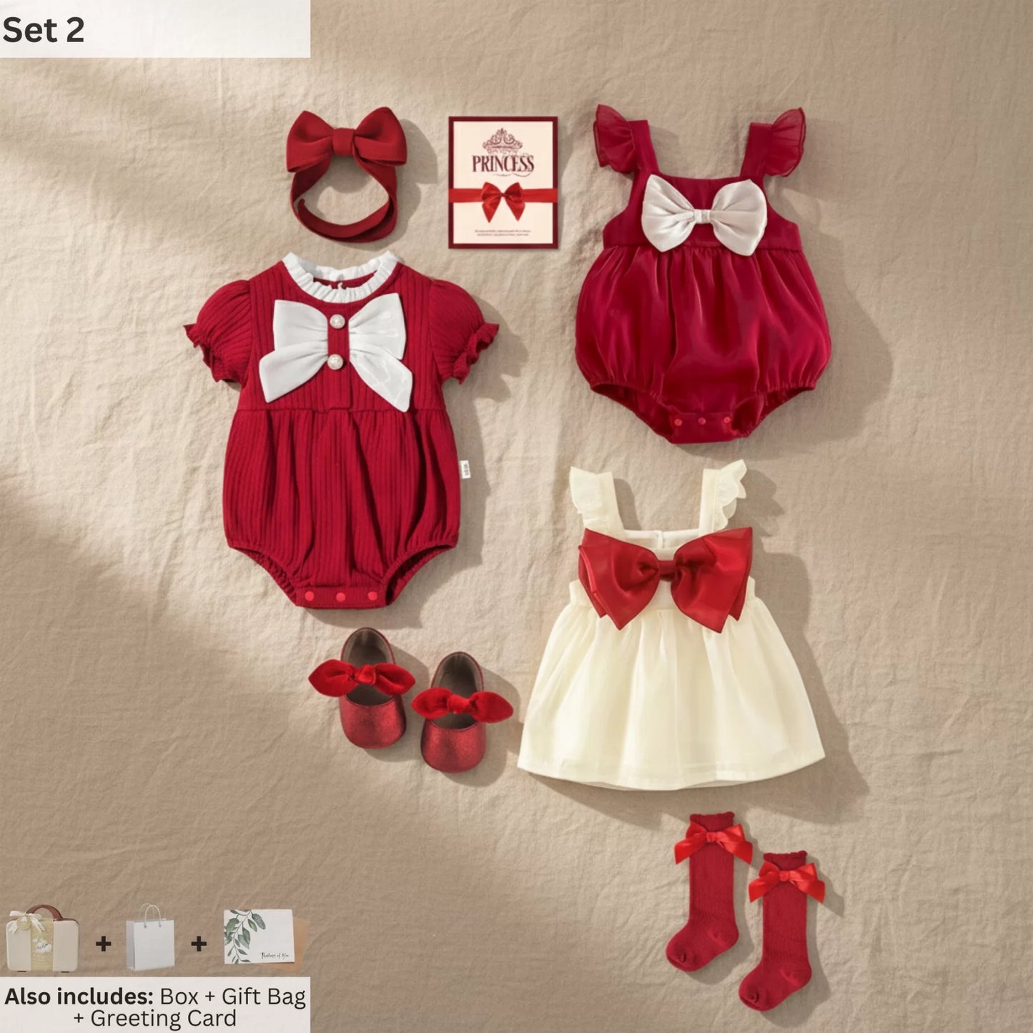 Red Lady Baby Gift Set in Keepsake Suitcase