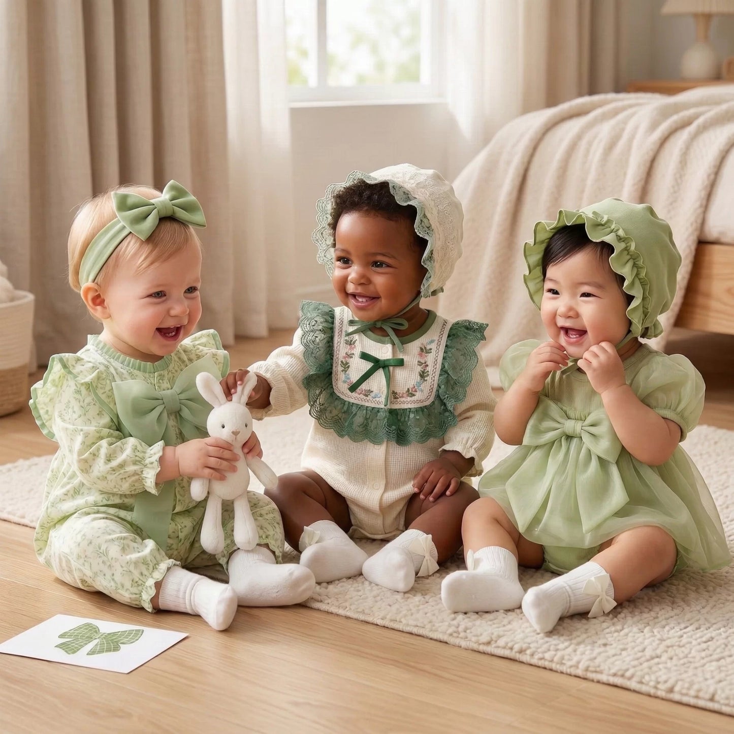 Green Fairy Baby Gift Set in Keepsake Suitcase