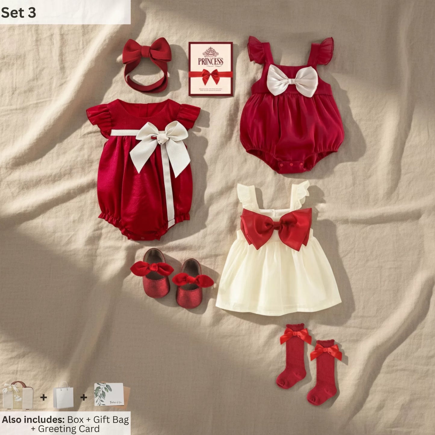 Red Lady Baby Gift Set in Keepsake Suitcase