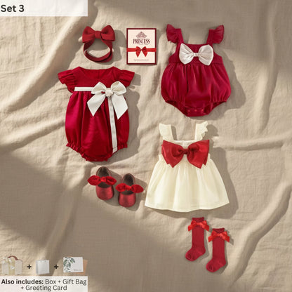 Red Lady Baby Gift Set in Keepsake Suitcase