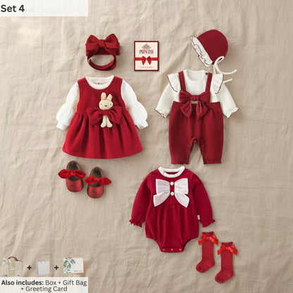 Red Lady Baby Gift Set in Keepsake Suitcase