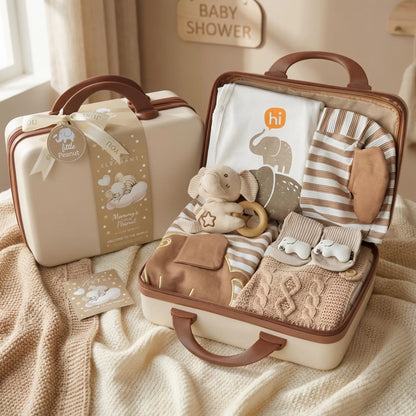Elephant Baby Gift Set in Keepsake Suitcase