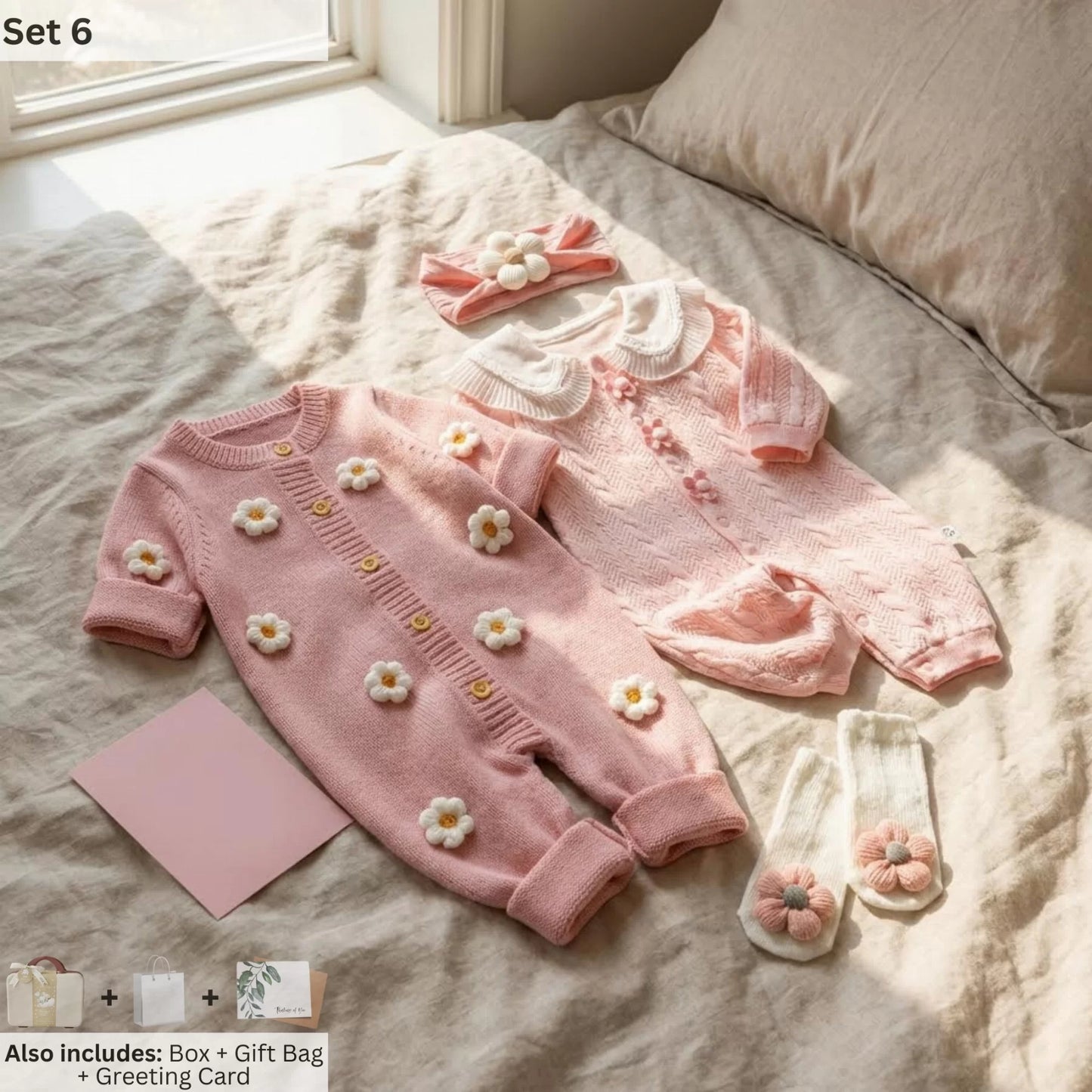 Flower Baby Gift Set in Keepsake Suitcase