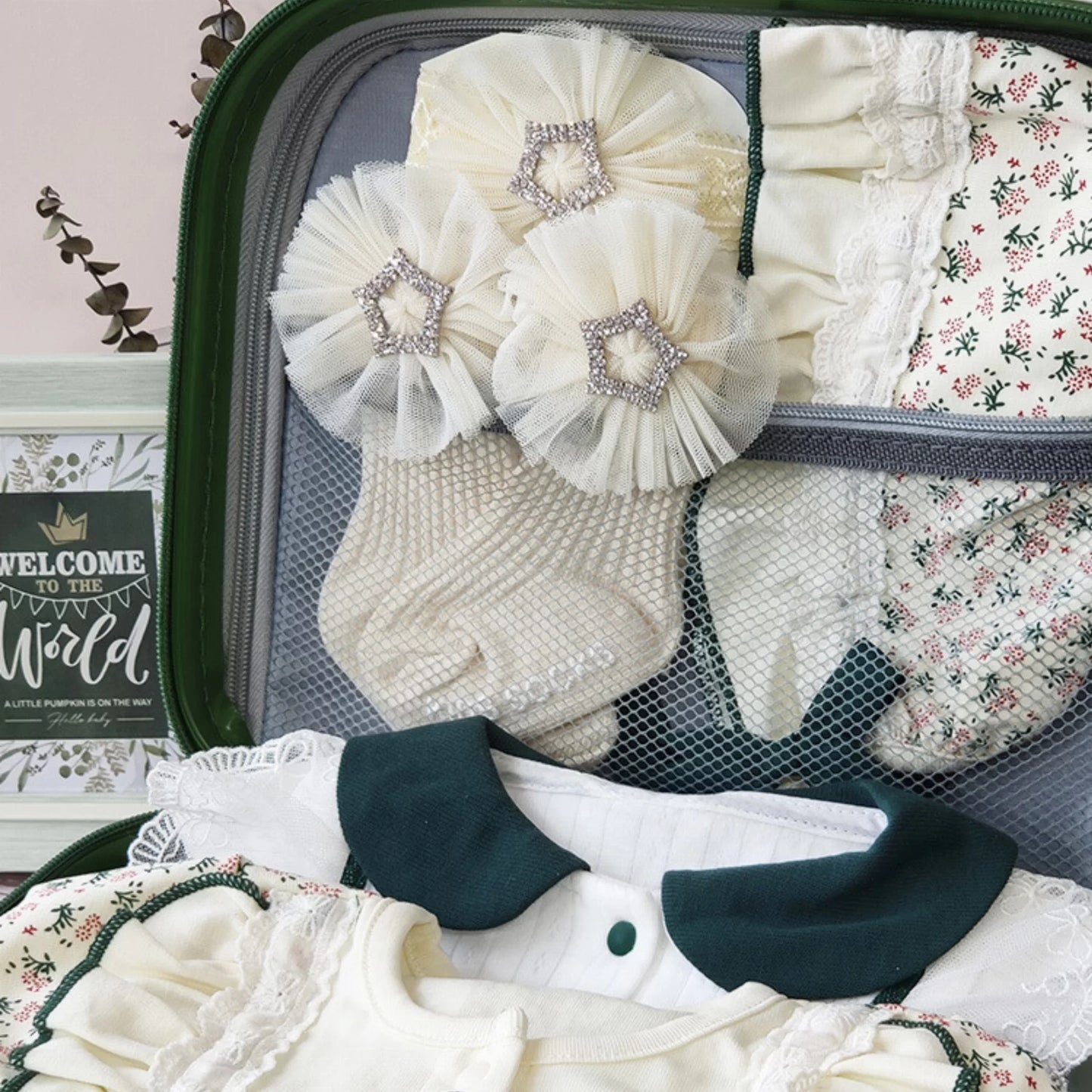 Pumpkin Baby Gift Set in Keepsake Suitcase